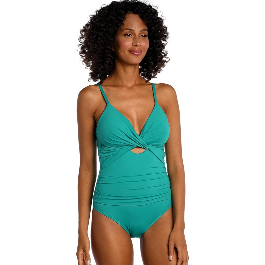 La Blanca Women's Standard Island Goddess Twist Keyhole One Piece Swimsuit #367